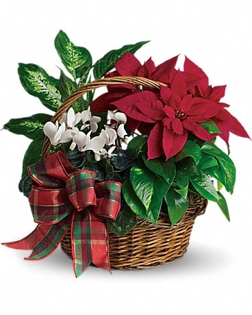 Holiday Homecoming Basket Bouquet